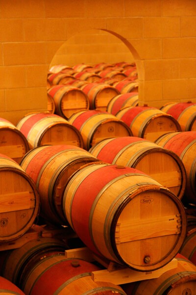 Barrels at Domaine de Chevalier