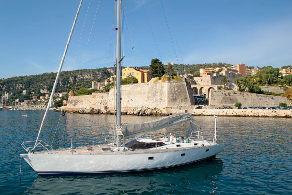 Sailboat in Villefranche