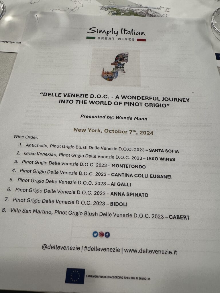 Pinot Grigio Tasting Sheet