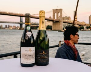 Albert Bichot Chardonnay aboard the Grain de Sail