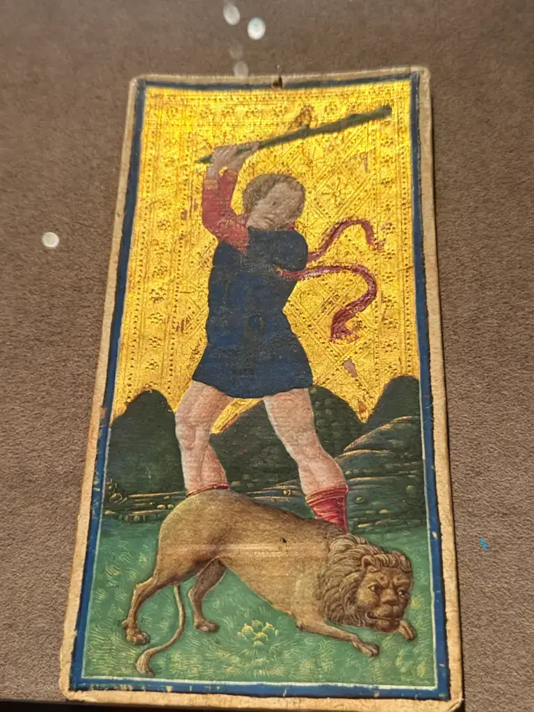 Tarot card at Morgan Museum and Library in New York