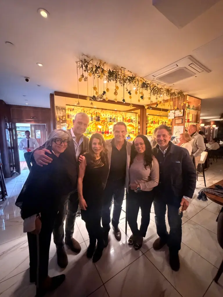 MDV at dinner with producer guests